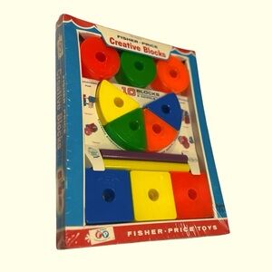 Vintage HTF NIP Sealed 1965 Fisher Price Toys Creative Blocks
